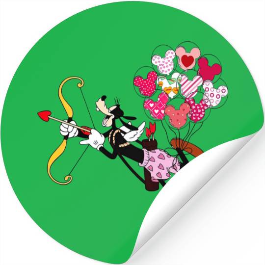 Disney Goofy Valentine's Day Stickers, Matching Valentines Stickers,