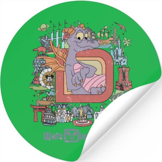 Disneyworld Figment  Stickers, Disney Epcot Figment Stickers