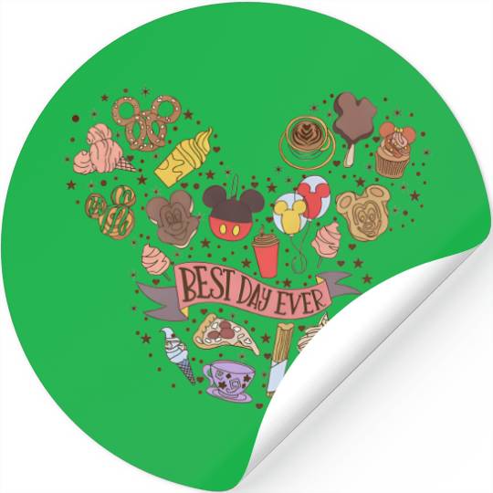 Disney Best Day Ever Snacks Stickers, Disney Trip Stickers