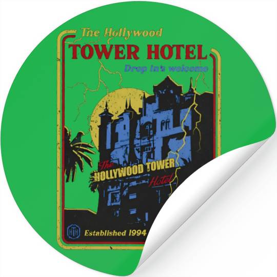 The Hollywood Tower Hotel The Twilight Zone Stickers / Disney Scary Halloween Stickers