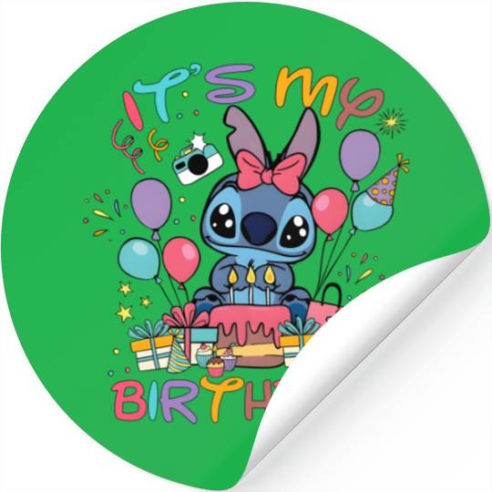 It's My Birthday Stickers, Stitch Stickers, Disney Birthday Stickers, Stitch Party Stickers, Toddler Disney Stickers