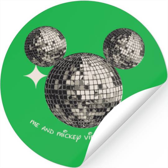 Me and Mickey Vibe Like That Stickers, Mouse Disco Ball Stickers, Disney Eras Tour Stickers, Theme Park Orlando Magic Disco Ball Eras Mouse Stickers