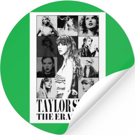 eras tour black and white Stickers