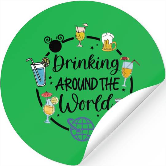 Disney Drinking Team Stickers, Drinking Around The World