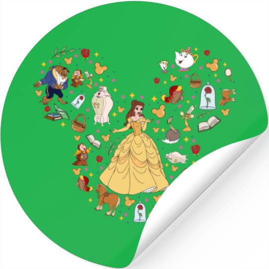 Princess Belle Stickers, Mickey Ear Stickers, Disney Trip Stickers