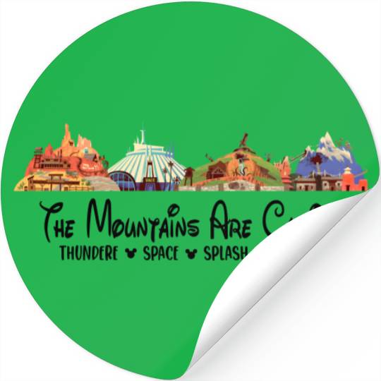 Disney The Mountains Are Calling Stickers, Disney Thunder Space Splash Everest Stickers