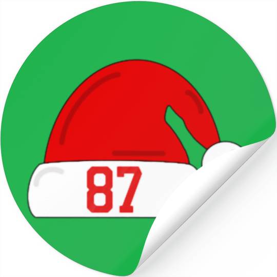 taylorr Swift Travis Kelce Christmas Game Santa Hat Stickers