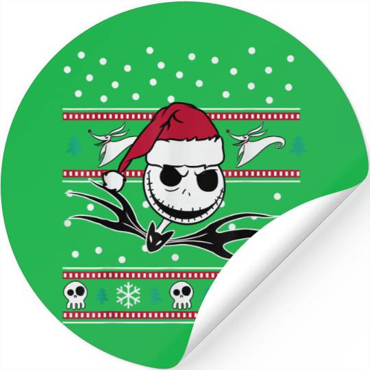 disneys Nightmare Before Christmas Jack Bw Stickers