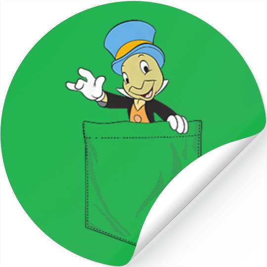 disneys Pinocchio Jiminy Cricket Faux Pocket Stickers