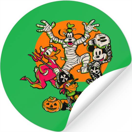 Disney 100 Mickey Donald Goofy & Pluto Halloween Stickers