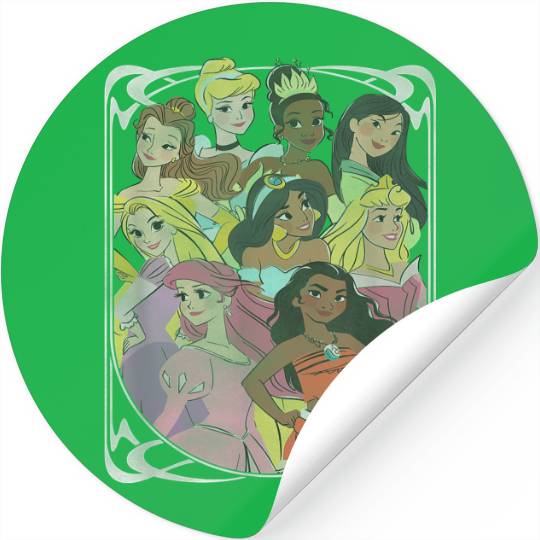 Disney Princess Royal Framed Group Portrait Vint Stickers