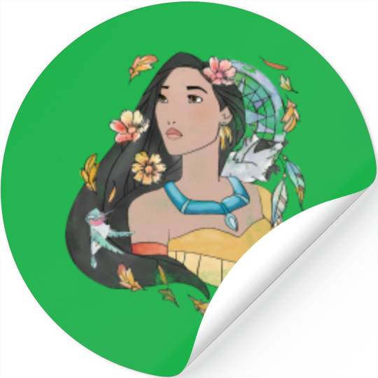Disney Pocahontas Dreamcatcher Watercolor Tee Stickers