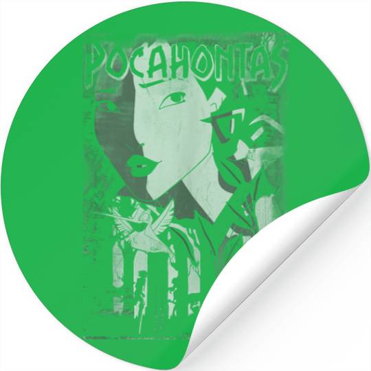 Disney Pocahontas Dark Portrait Poster Stickers