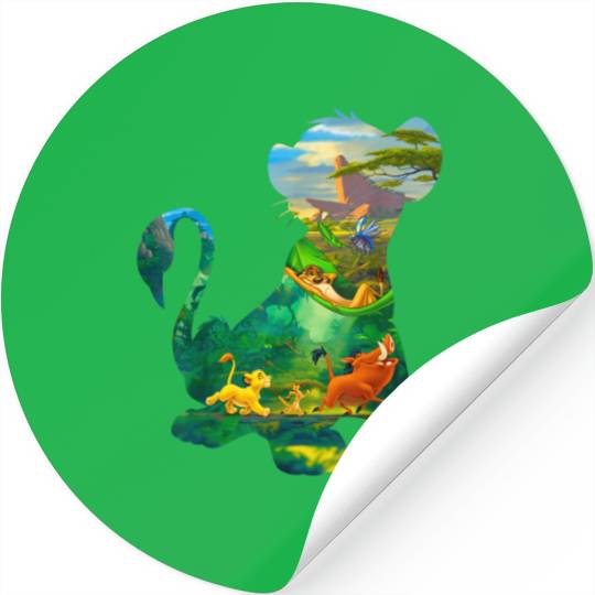 Disney Lion King Simba Silhouette Graphic Stickers