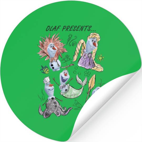 Disney Olaf Presents Classic Costume Sketches Stickers