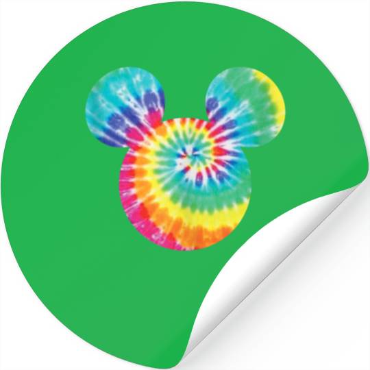 Disney Mickey Mouse Icon Rainbow TieDye Stickers