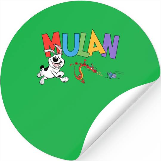 Disney Mulan Sidekick Friends Colorful Logo Stickers