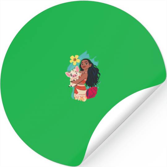 Disney Princess Moana and Pua Stickers
