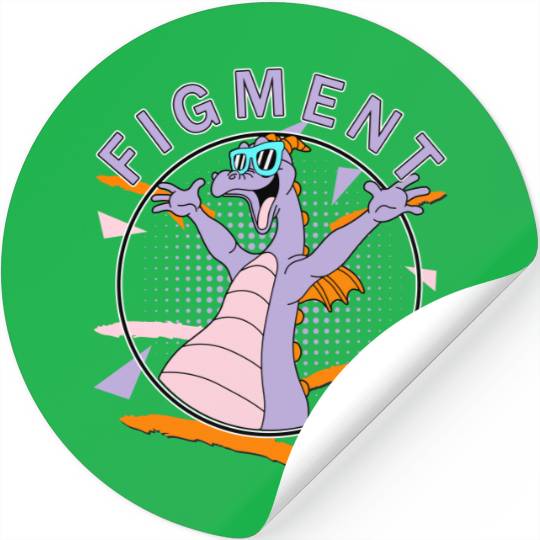 Disney Figment Retro 90's Portrait Stickers,Epcot Figment Stickers