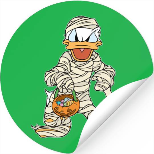 Disney Donald Duck Mummy Halloween Stickers, Mummy Donald Halloween Pumpkin Stickers