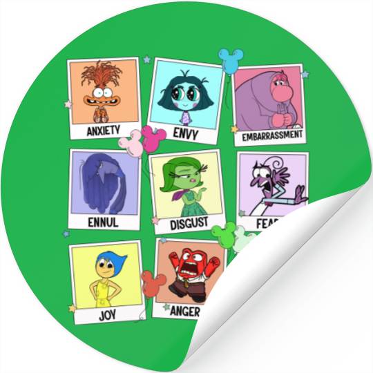 Disney Pixar Inside Out Characters Stickers, Disneyland Inside Out 2