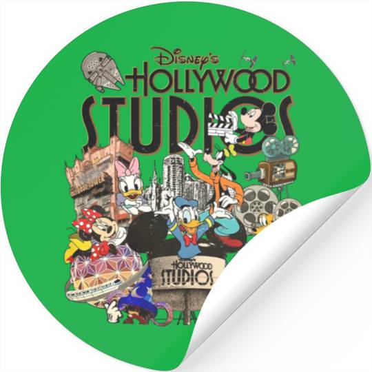 Vintage Disney Hollywood Studios  Color Stickers, Hollywood Studios Stickers