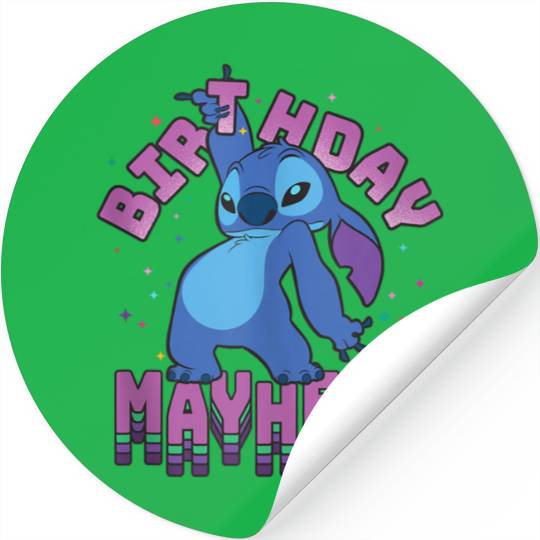 Disneyss Lilo Stitch Disco Dance Birthday Mayhem Stickers