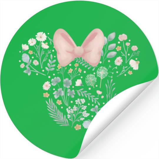 Disneyss Minnie Mouse Icon Springs Flowers Stickers