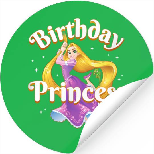 Disney Tangled Birthday Princess Rapunzel & Pascal T-Shirt Stickers