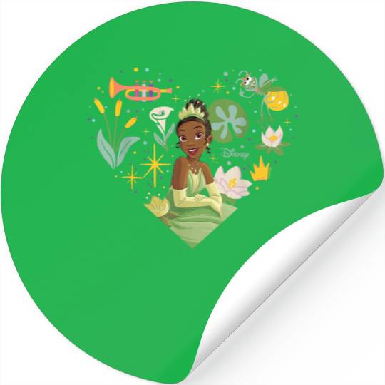 Disney Princess Tiana Nature Heart Stickers