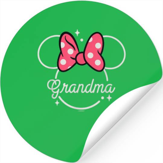 Disney Minnie Mouse Grandma Head Icon Magic Moth Stickers