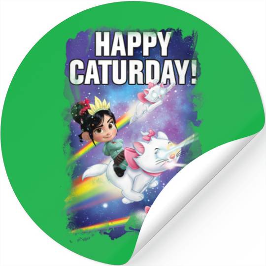 Disneyss Wreck it Ralph Happy Caturday Vanellope Marie Space Stickers