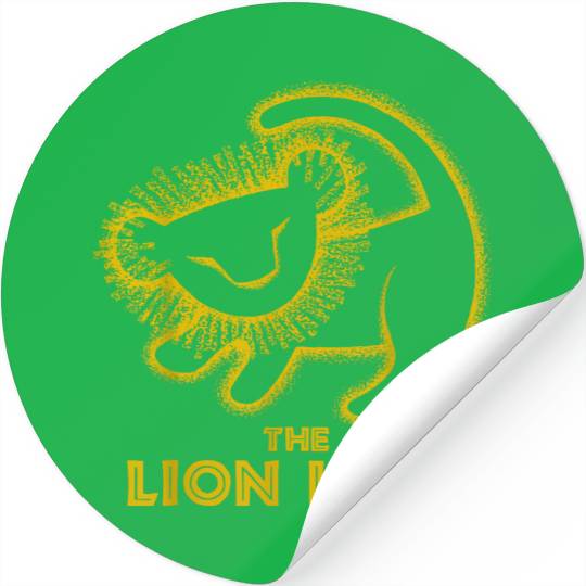 Disney The Lion King Simba Cave Painting Movie Title Logo Stickers