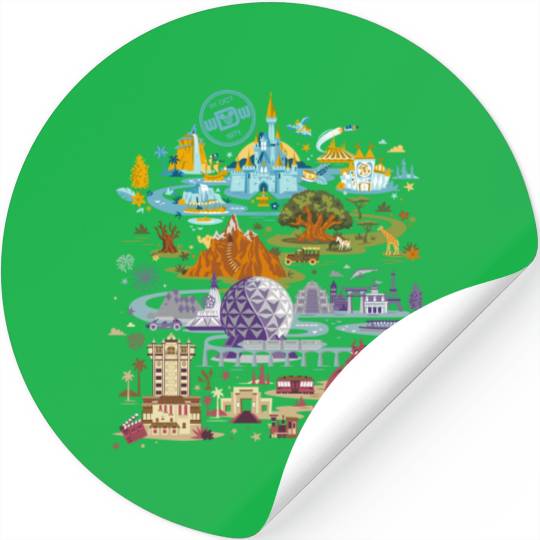 Vintage Disney Epcot Stickers, Epcot 1982 Stickers