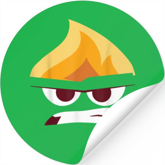Disney  Inside Out Angry Face Halloween T-Shirt Stickers