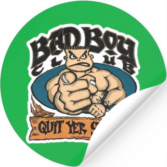 Vintage Bad Boy Club Skateboard Quit Yer Snivlin 90s Stickers