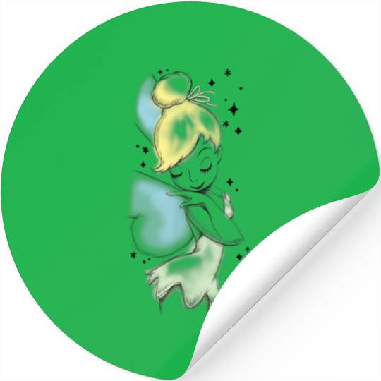 Disney Peter Pan Tinkerbell Airbrush Style Sketc Stickers