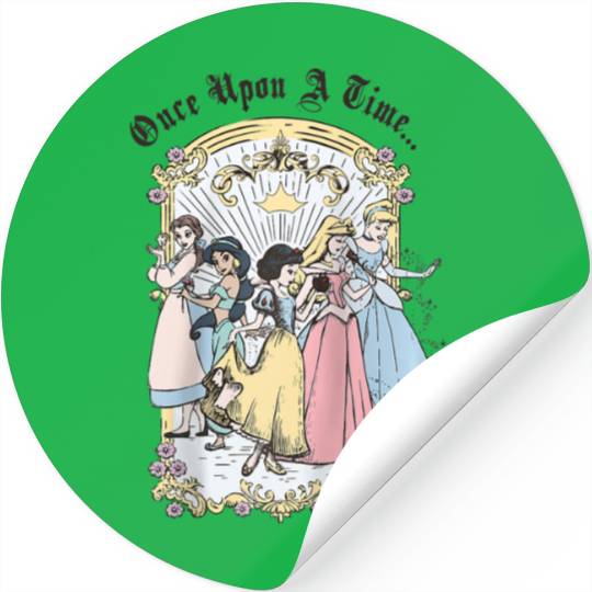 Disney Princess Once Upon A Time  Cartoon Raglan Baseball Tee Stickers