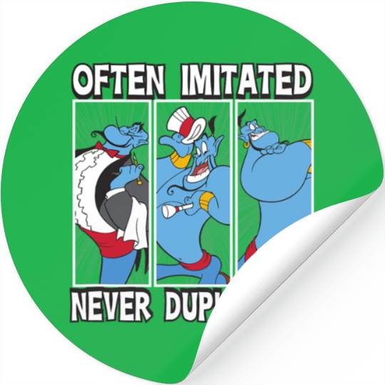 Disney Aladdin Often Imitated Never Duplicated Panels Logo Stickers