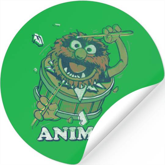 Disney The Muppets  Animal Wild Drummer Bust Through Stickers