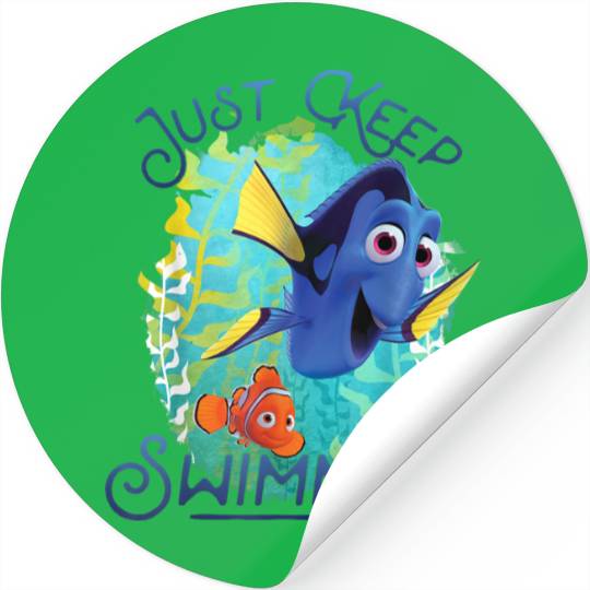 Disneyss Pixars Finding Dory Just Keep Swimming Ocean Logo Stickers