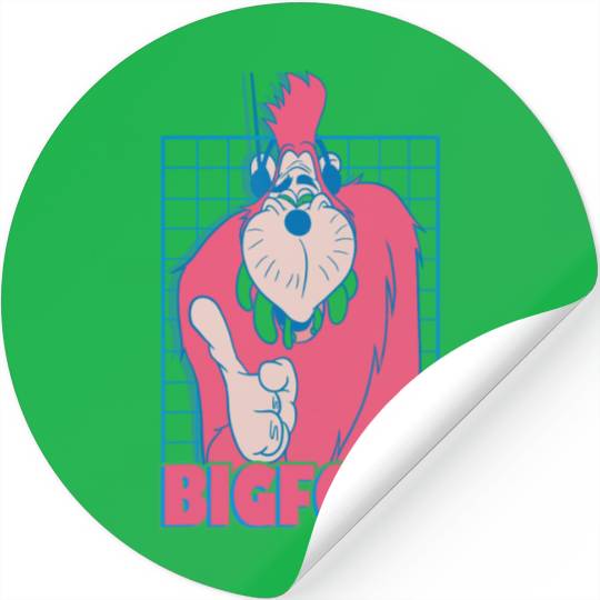 Disney A Goofy Movie Retro  Neon Bigfoot Grid Stickers