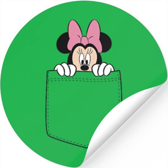 Black Disney Minnie Mouse Classic Fit  - Crew Neck Stickers