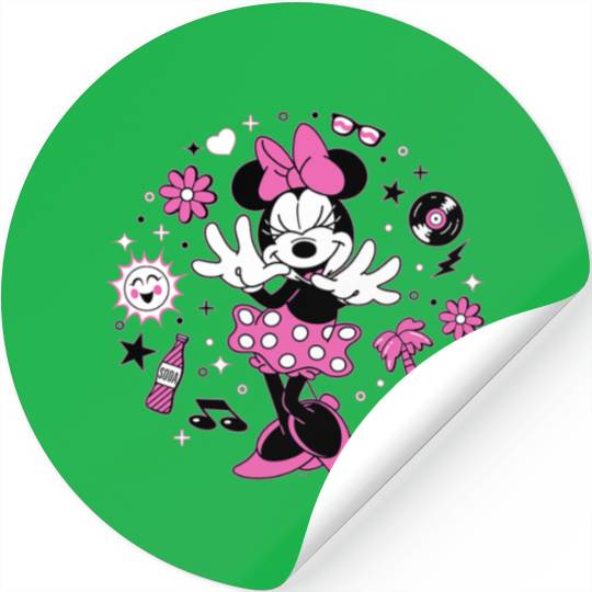Disney Minnie Mouse Retro Vinyl Summer Stickers