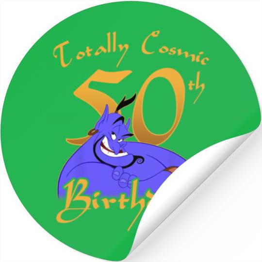 Disney Aladdin Genie Totally Cosmic 50th Birthday Stickers