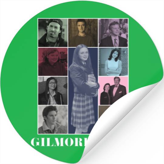 Gilmore Girls Eras Tour White Print Stickers