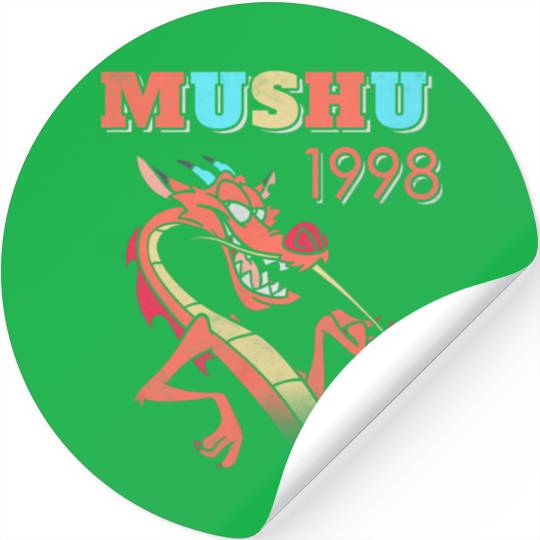 Disney Mulan Mushu 1998 Cool Dragon Stickers