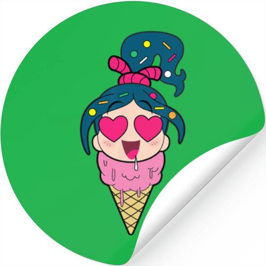Disney Ralph Breaks the Internet Vanellope Ice Cream Stickers