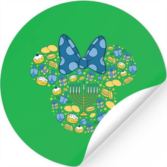 Disney Minnie Mouse Icon Hanukkah Chanukah Dreidel Menorah Stickers