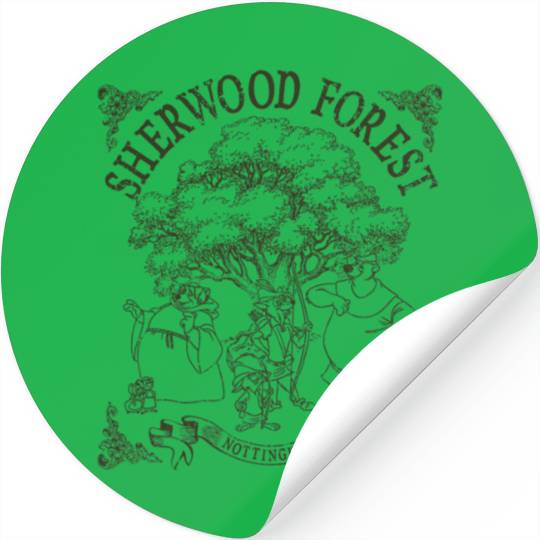 Disney Robin Hood Sherwood Forest  Group Shot Logo Stickers